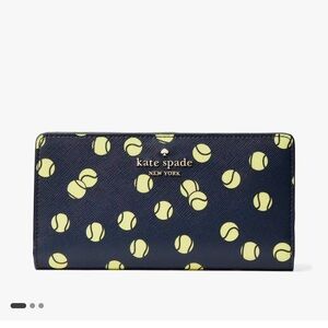 Kate Spade Tennis Toss Large Slim Bifold Wallet